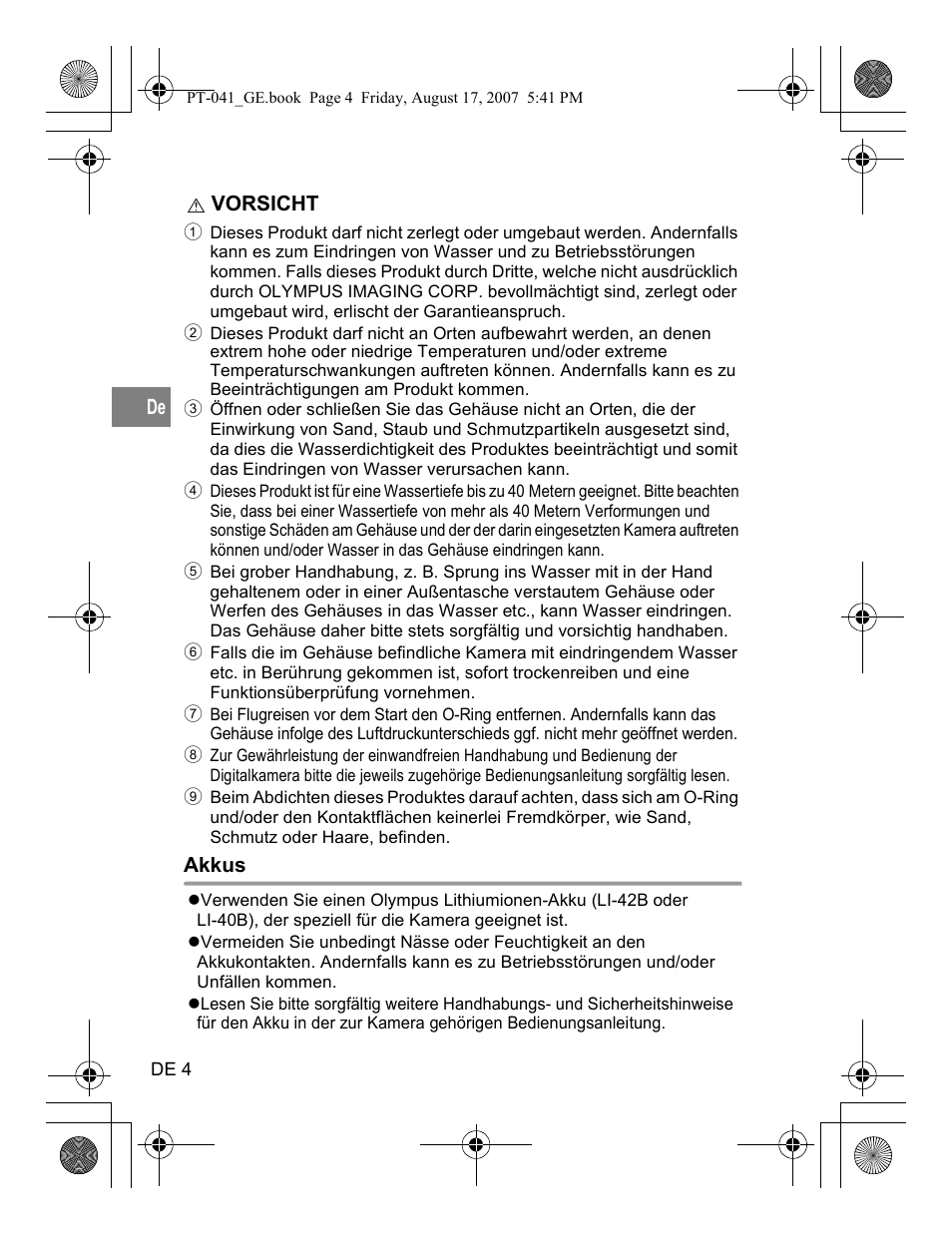 Olympus PT-041 User Manual | Page 118 / 268