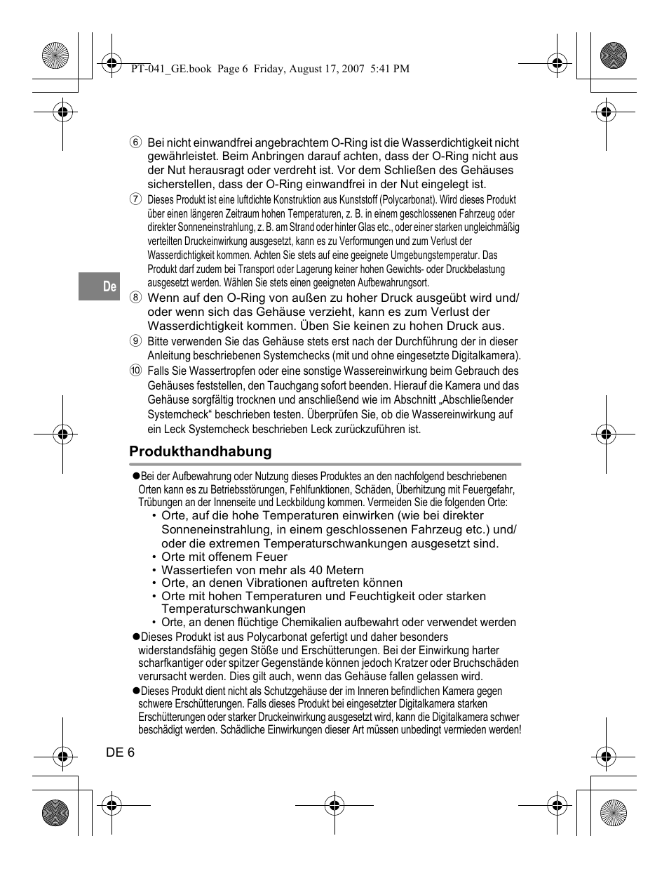 Olympus PT-041 User Manual | Page 120 / 268