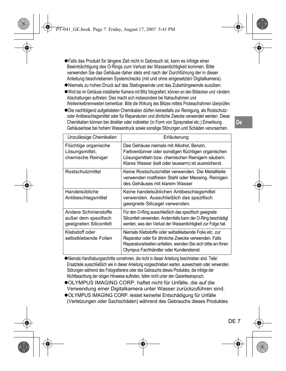 Olympus PT-041 User Manual | Page 121 / 268