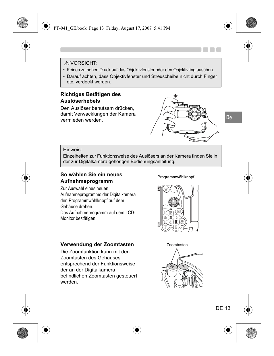 Olympus PT-041 User Manual | Page 127 / 268