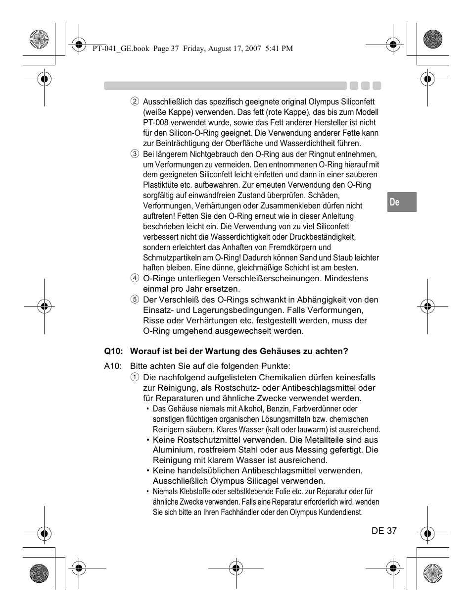 Olympus PT-041 User Manual | Page 151 / 268