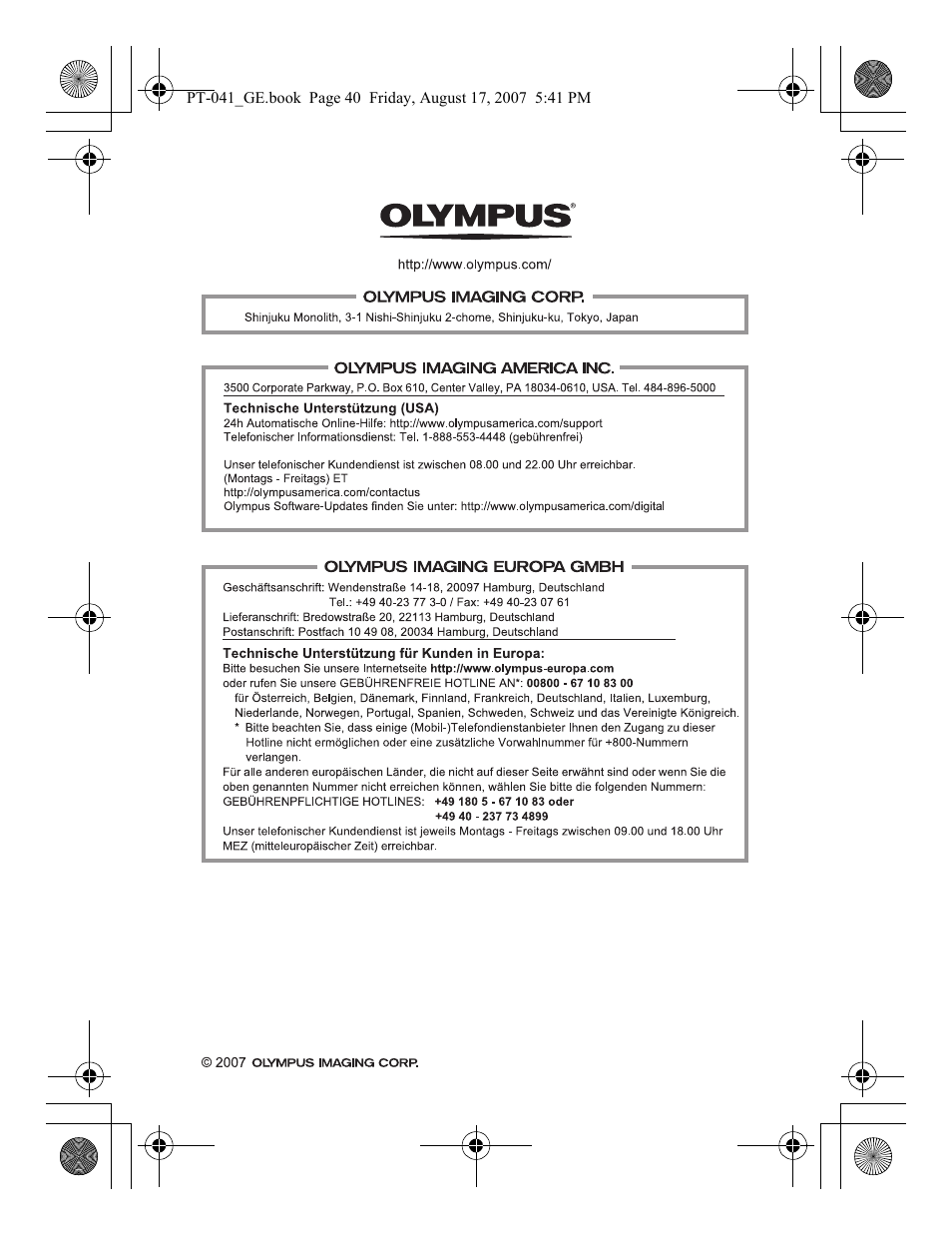 Olympus PT-041 User Manual | Page 153 / 268