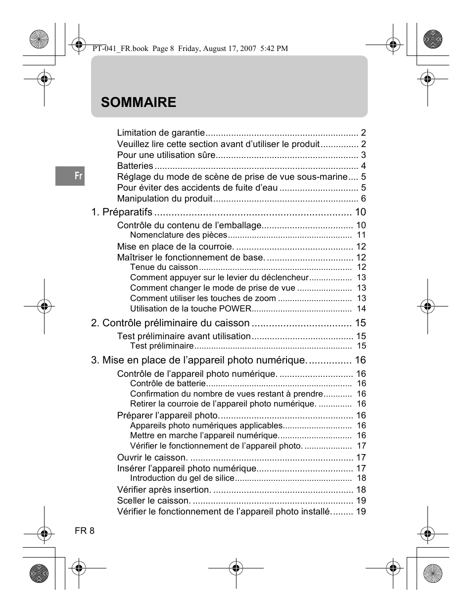 Sommaire | Olympus PT-041 User Manual | Page 84 / 268
