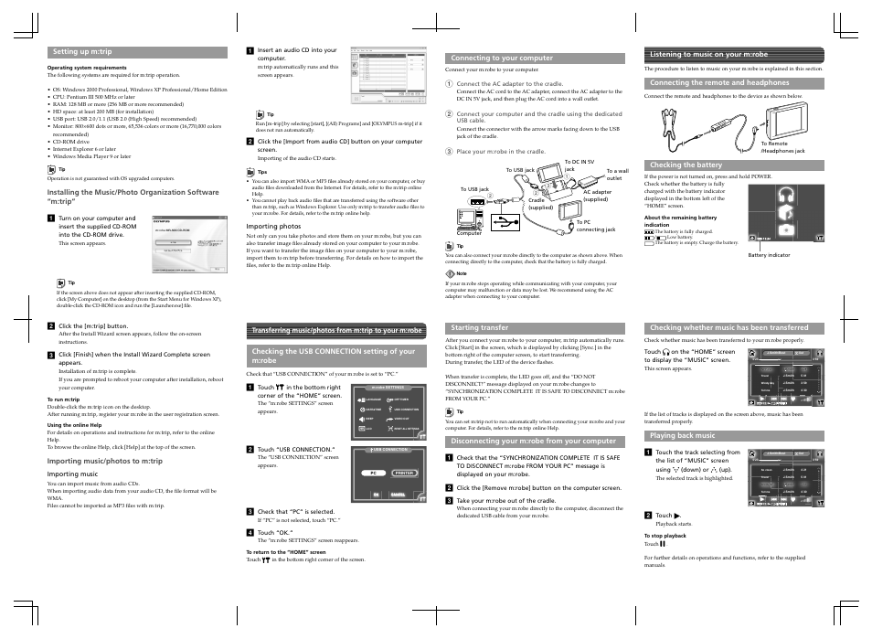 Olympus mrobe 500 User Manual | Page 2 / 2
