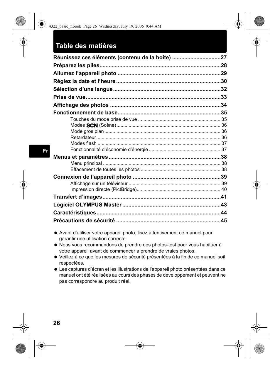 Olympus SP-510 UZ User Manual | Page 26 / 76