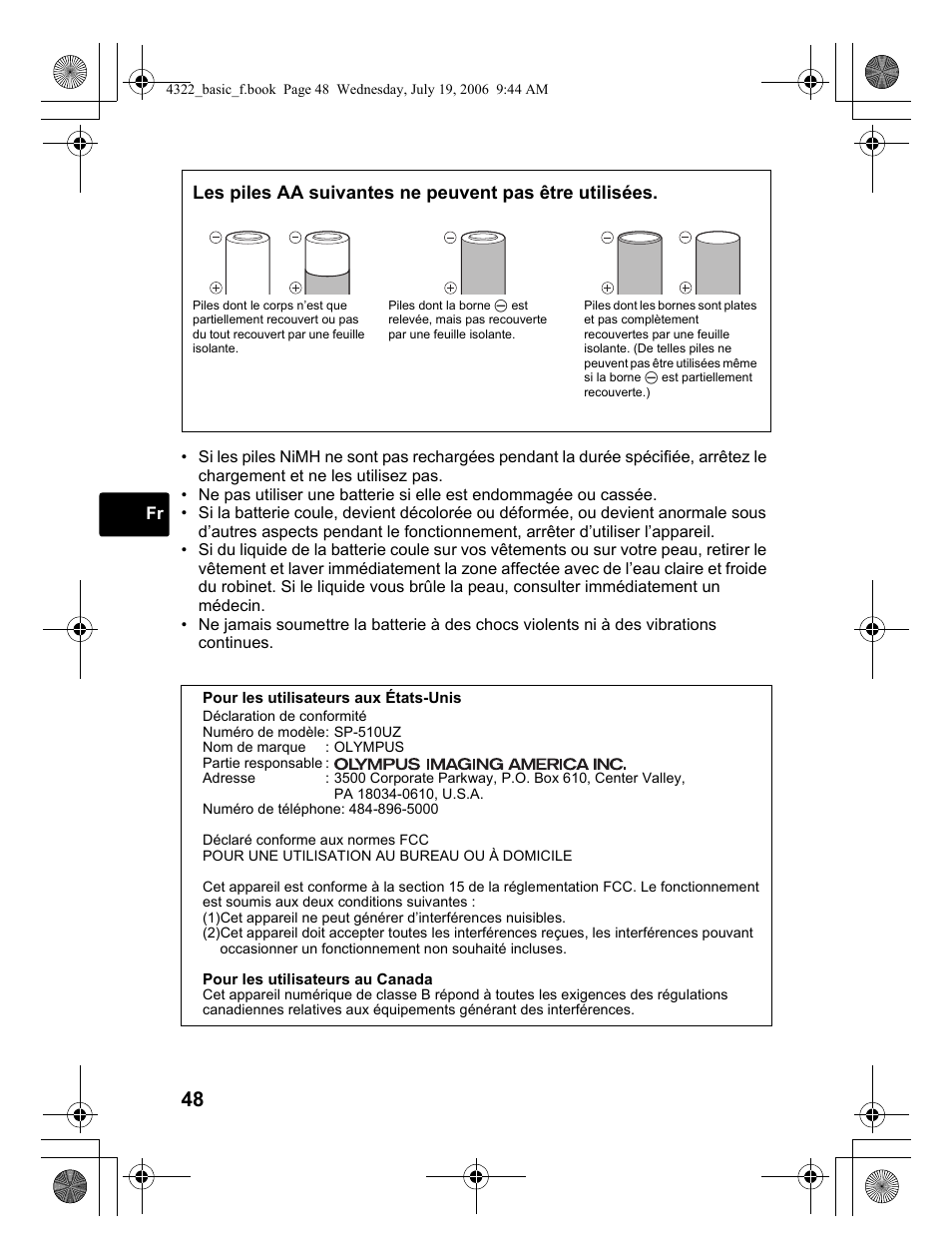 Olympus SP-510 UZ User Manual | Page 48 / 76