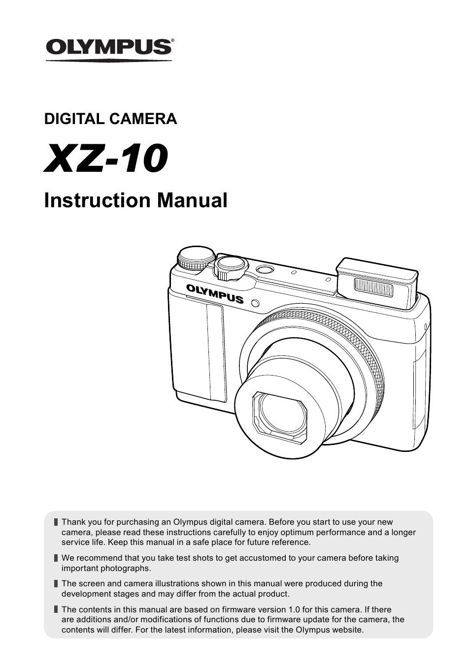 Olympus XZ-10 User Manual | 89 pages