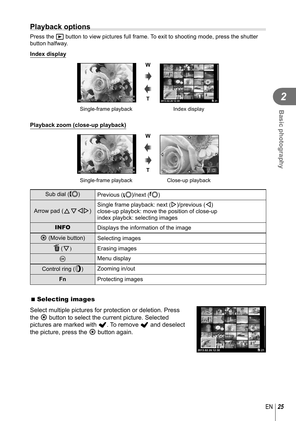 Playback options, 25 en basic photography | Olympus XZ-10 User Manual | Page 25 / 89