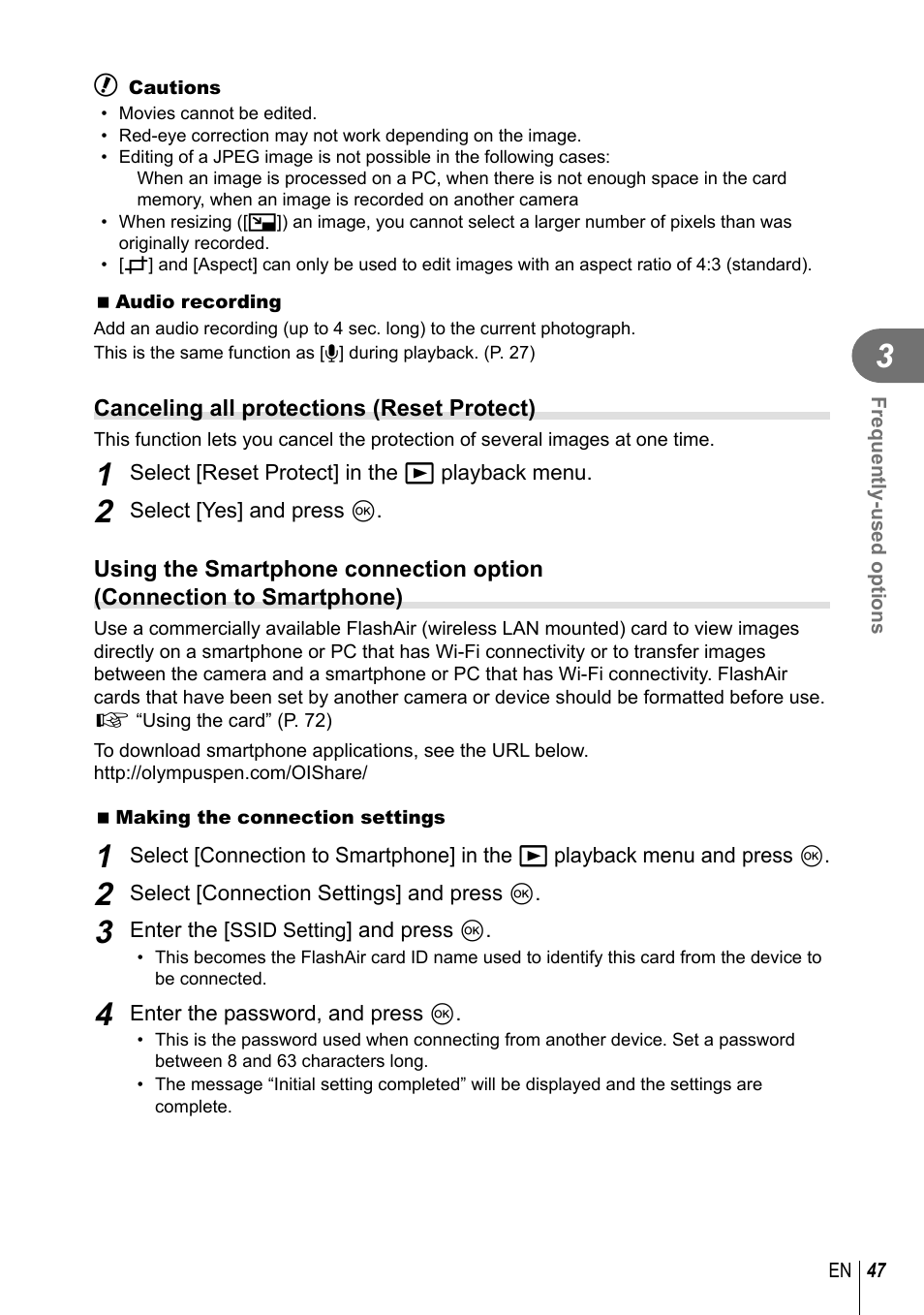 Olympus XZ-10 User Manual | Page 47 / 89