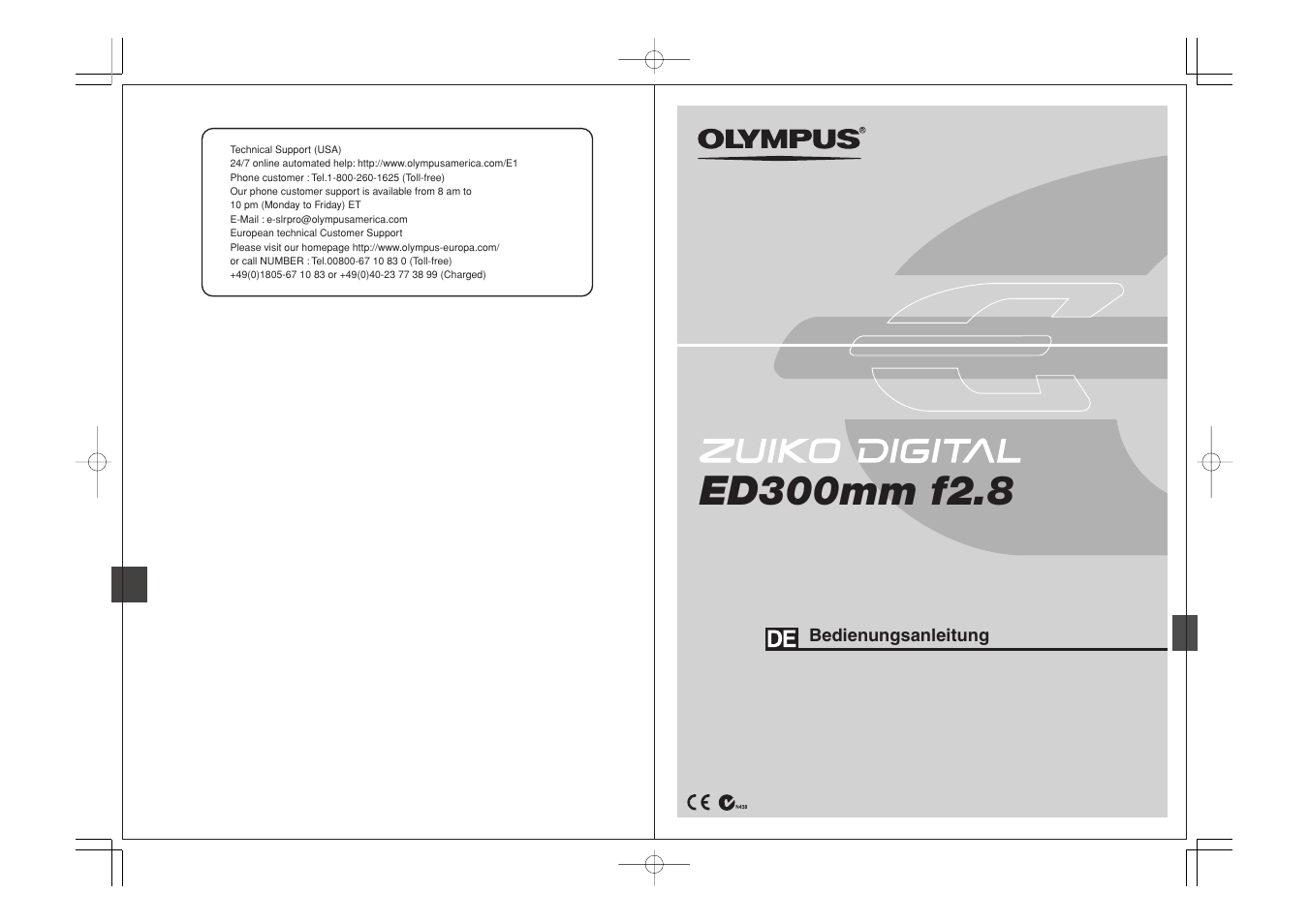 Olympus ED 300mm f2.8 User Manual | Page 11 / 36