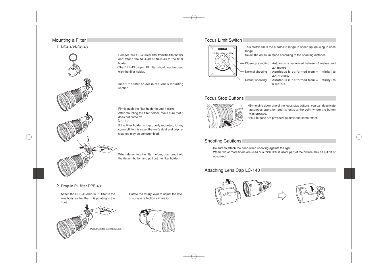 Olympus ED 300mm f2.8 User Manual | Page 9 / 36