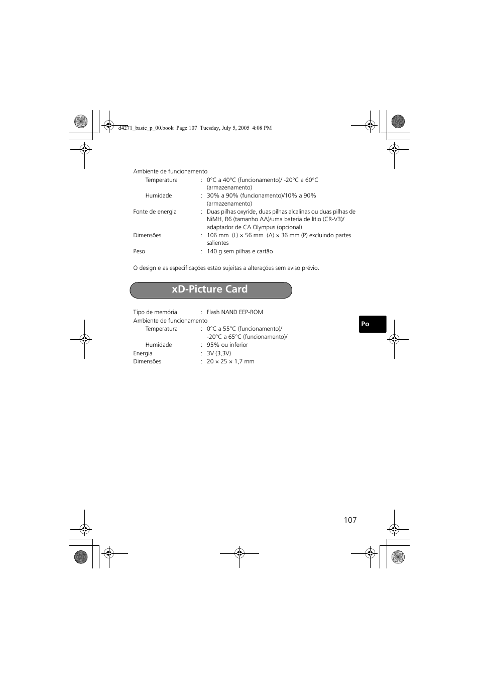 Xd-picture card | Olympus FE-120 User Manual | Page 107 / 116