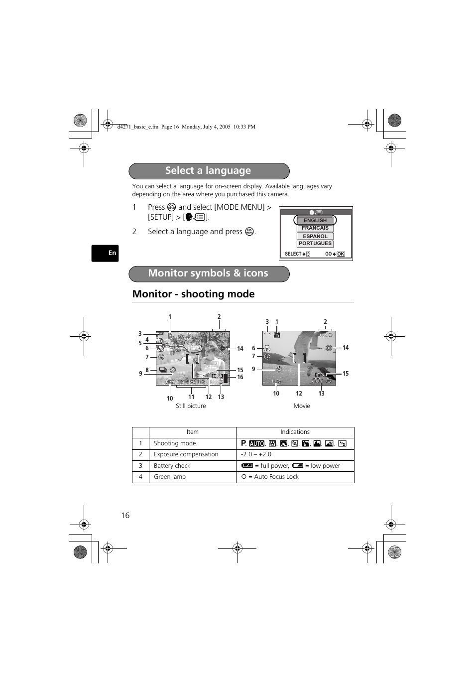 Olympus FE-120 User Manual | Page 16 / 116