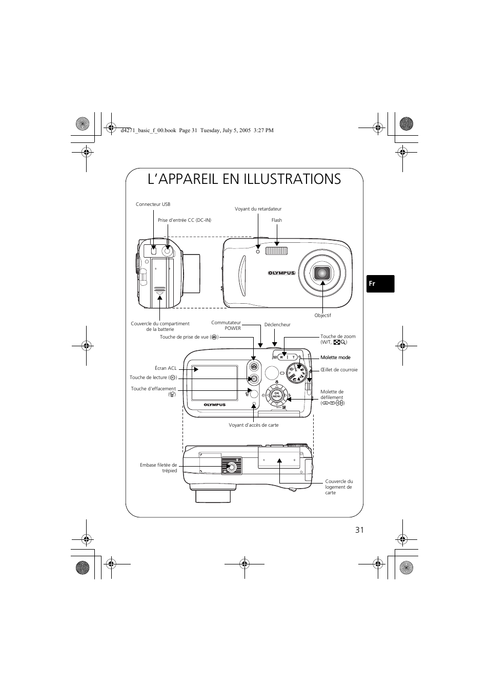 L’appareil en illustrations | Olympus FE-120 User Manual | Page 31 / 116
