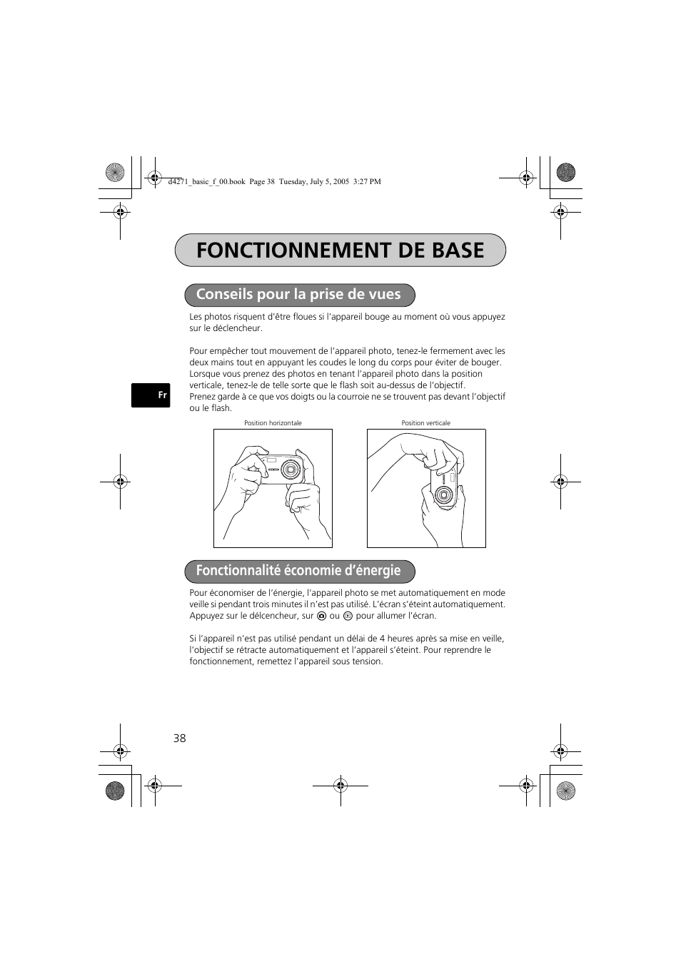 Fonctionnement de base | Olympus FE-120 User Manual | Page 38 / 116