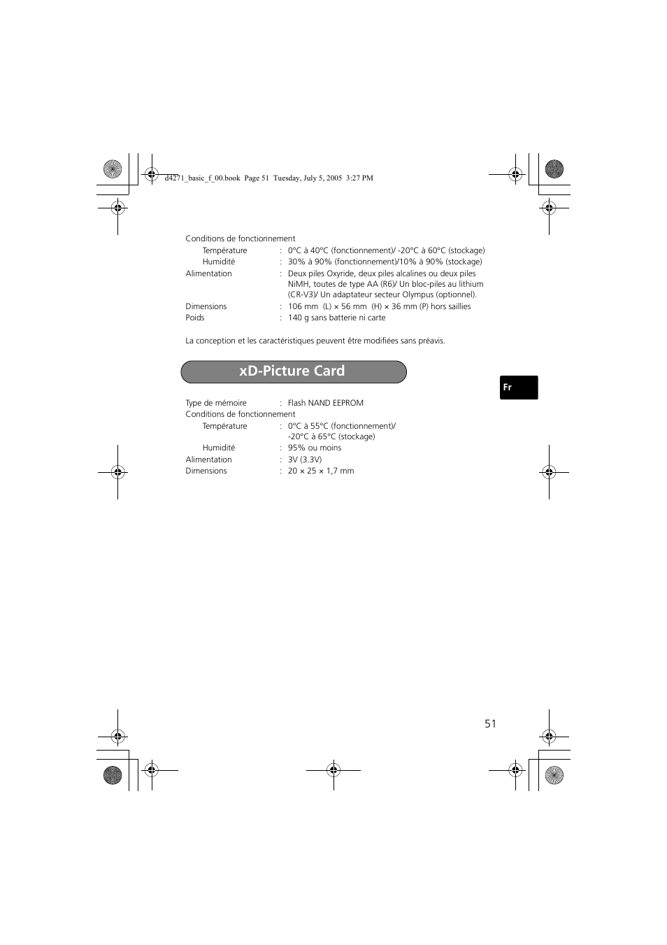 Xd-picture card | Olympus FE-120 User Manual | Page 51 / 116