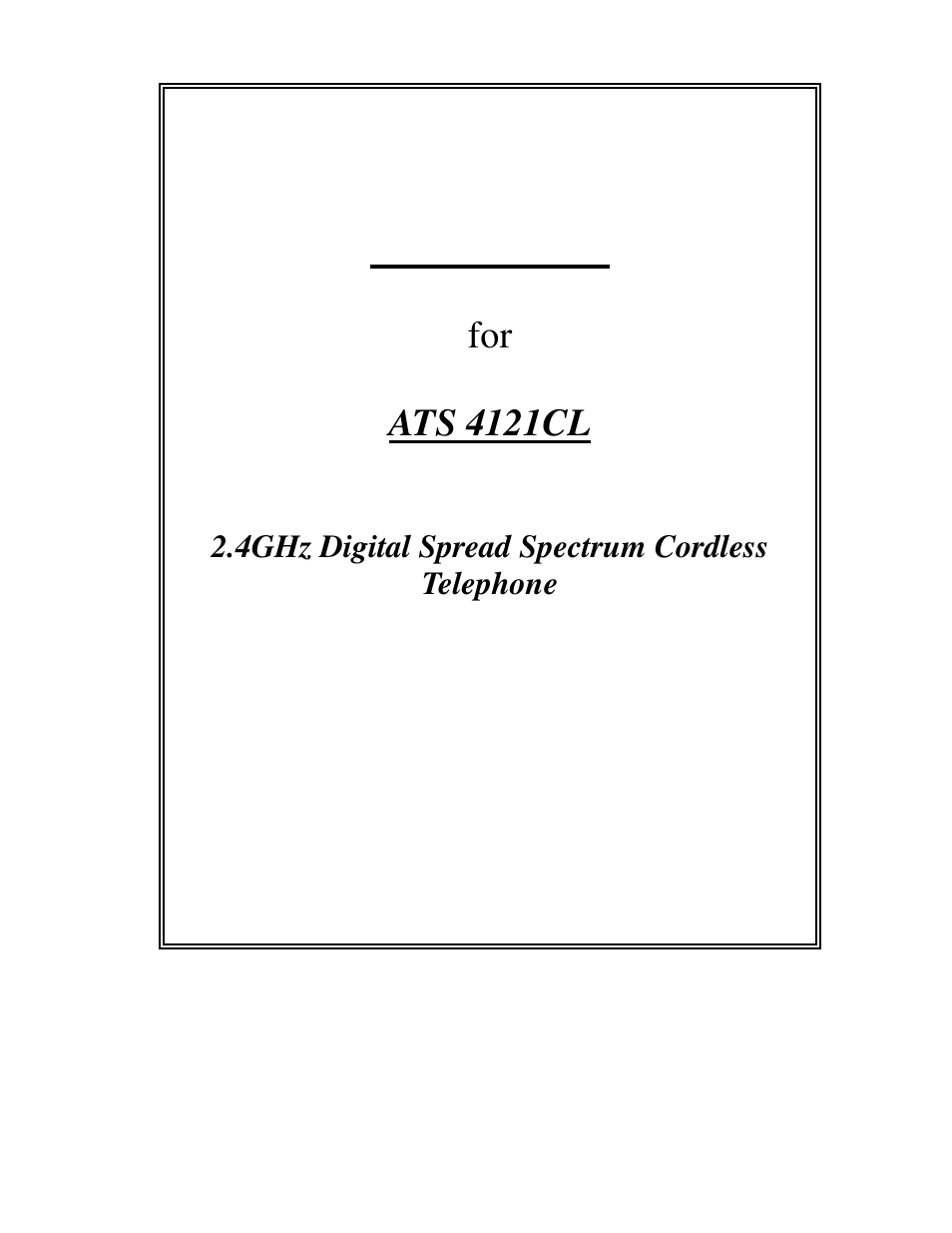 Alice & Law ATS 4121CL User Manual | 27 pages