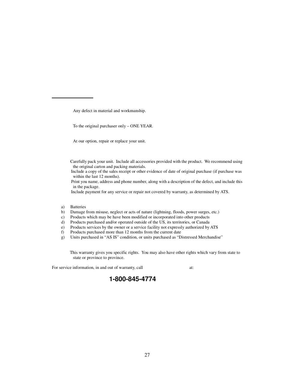 Alice & Law ATS 4121CL User Manual | Page 27 / 27