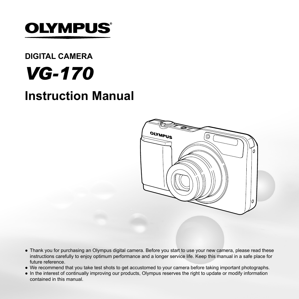 Olympus VG-170 User Manual | 71 pages