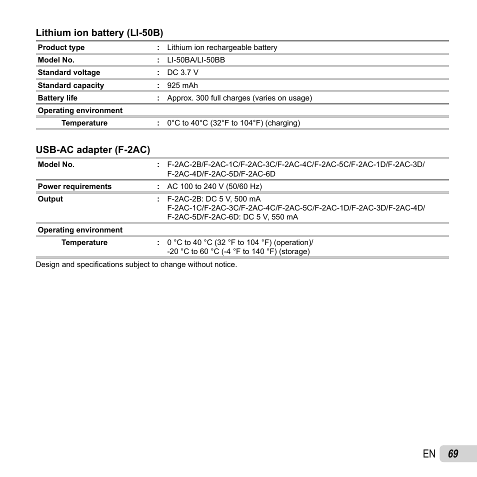 69 en | Olympus VG-170 User Manual | Page 69 / 71