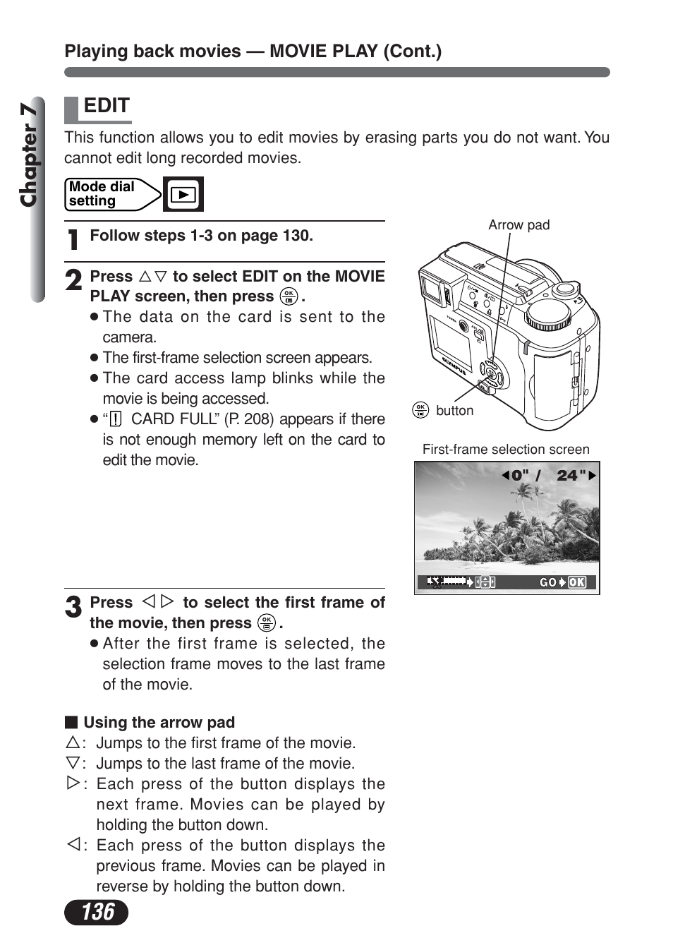 Edit, Chapter 7 | Olympus C-730 Ultra Zoom User Manual | Page 137 / 266