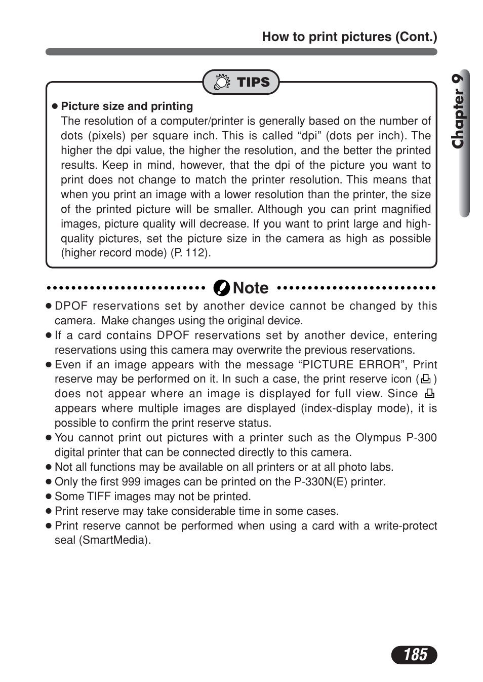 Chapter 9 | Olympus C-730 Ultra Zoom User Manual | Page 186 / 266