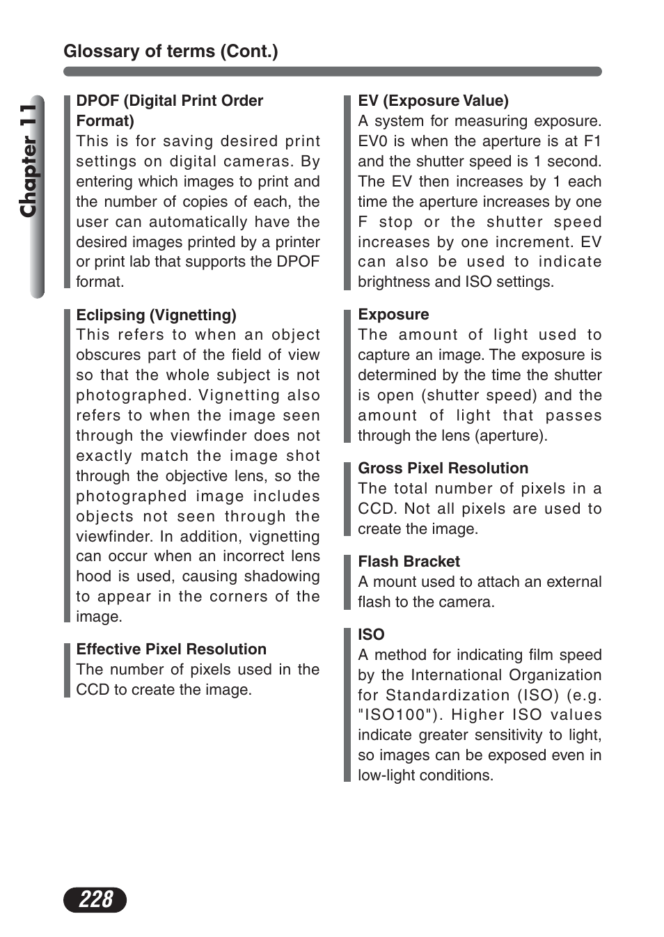 Chapter 11 | Olympus C-730 Ultra Zoom User Manual | Page 229 / 266