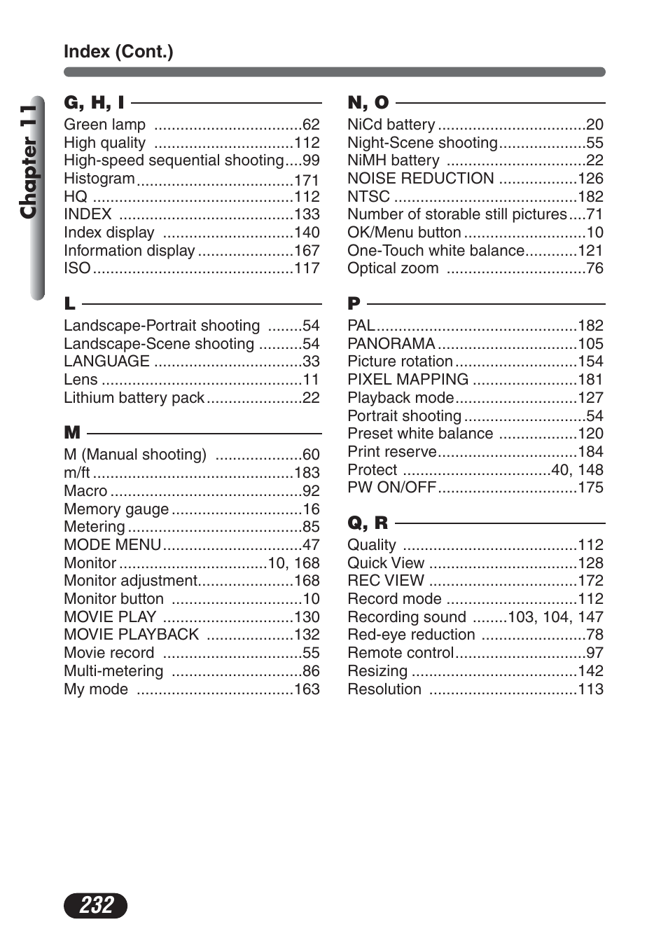 Chapter 11 | Olympus C-730 Ultra Zoom User Manual | Page 233 / 266