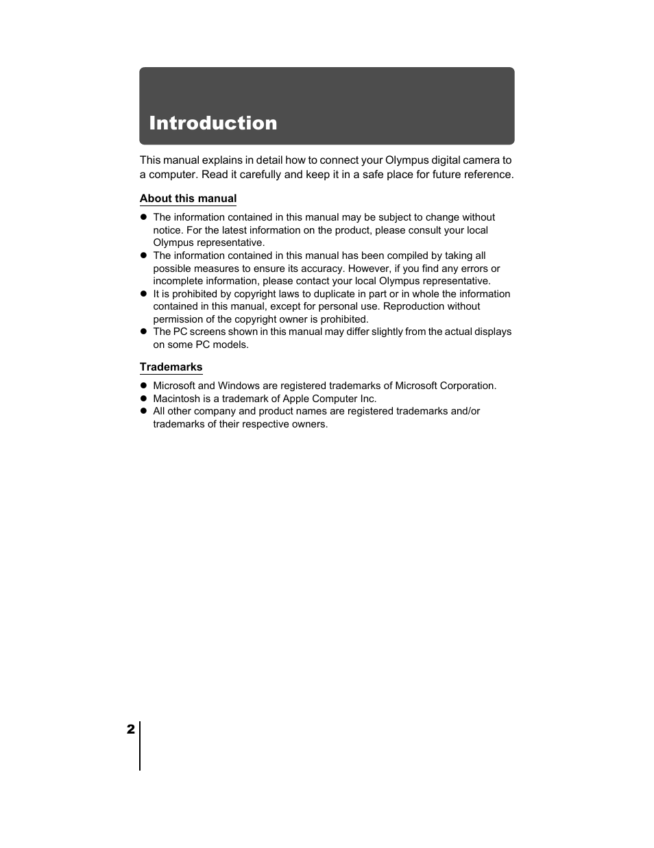 Introduction | Olympus C-730 Ultra Zoom User Manual | Page 236 / 266