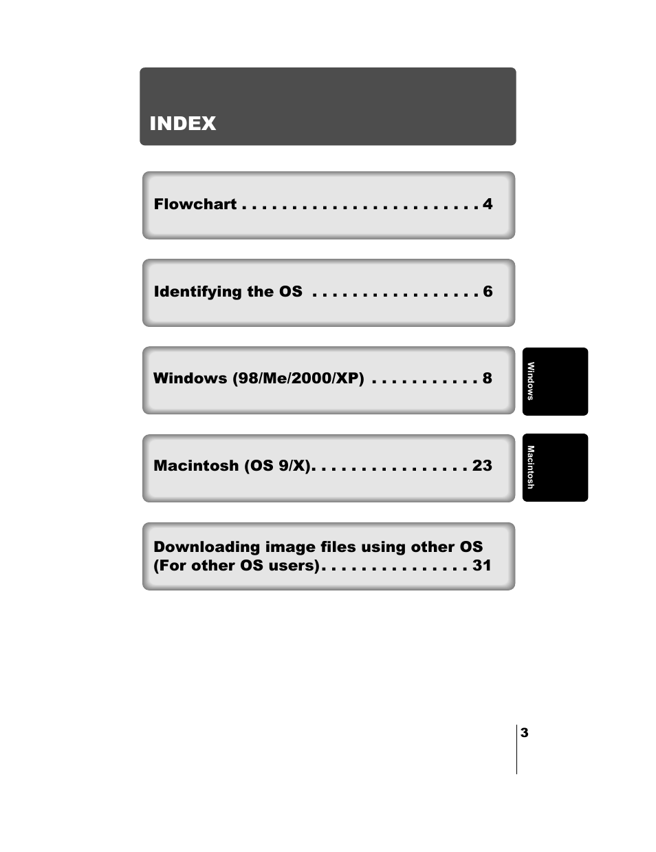 Index | Olympus C-730 Ultra Zoom User Manual | Page 237 / 266