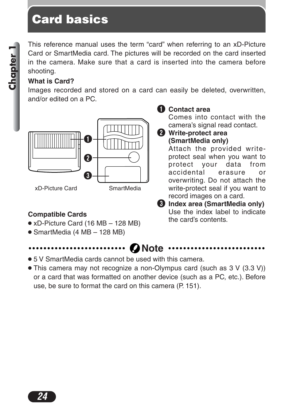 Card basics | Olympus C-730 Ultra Zoom User Manual | Page 25 / 266