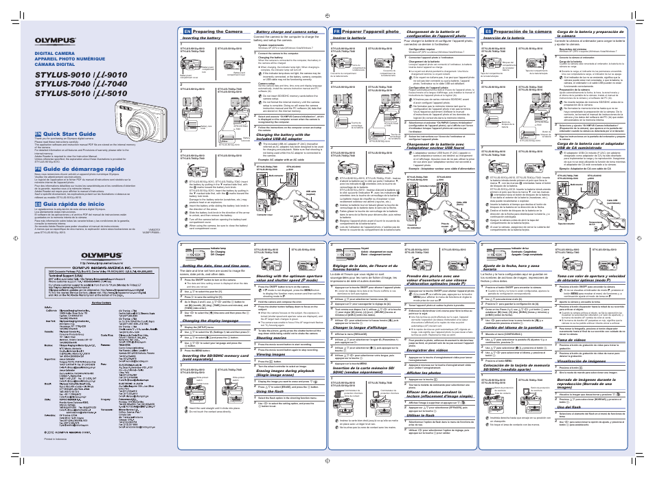 Olympus STYLUS-5010 User Manual | 2 pages