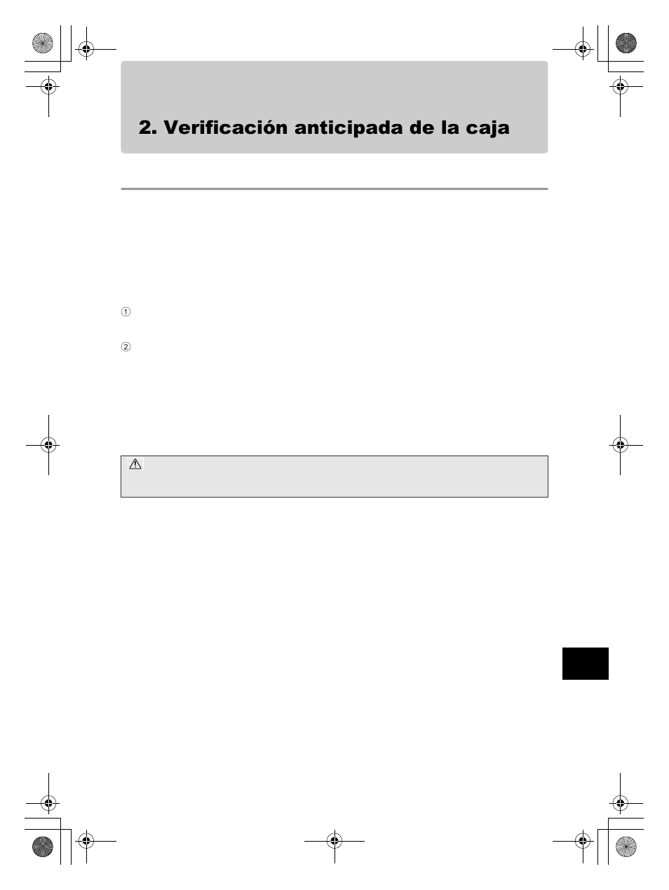 Verificación anticipada de la caja, Prueba anticipada antes del uso | Olympus PT-EP08 User Manual | Page 107 / 172