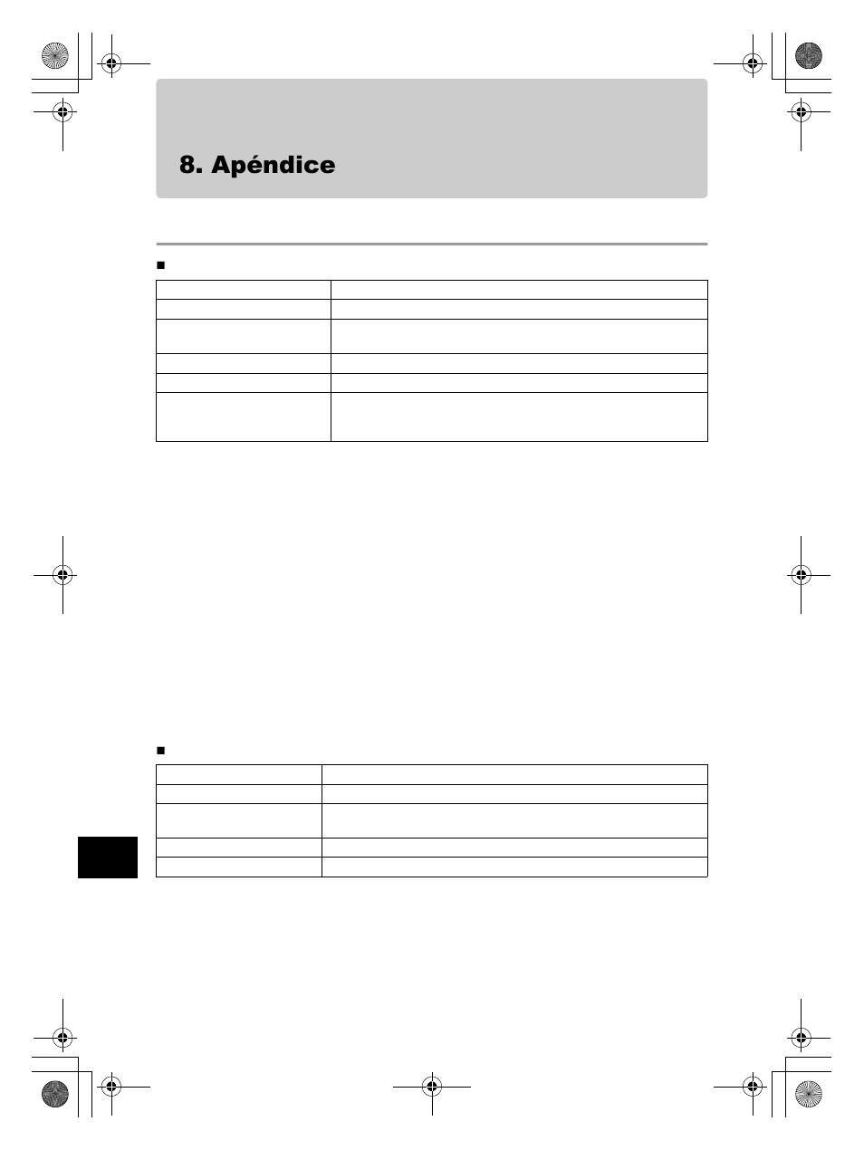 Apéndice, Especificaciones | Olympus PT-EP08 User Manual | Page 120 / 172