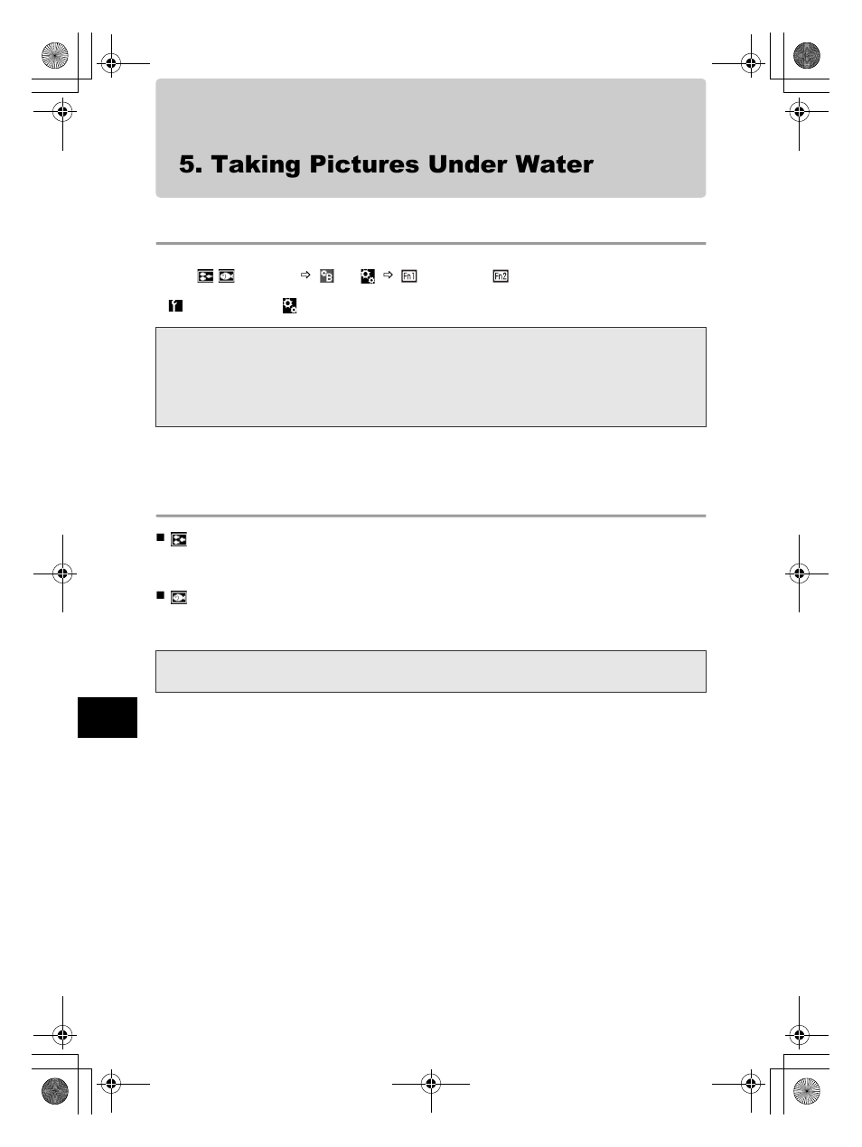 Taking pictures under water, How to select the shooting modes, Underwater shooting modes | Olympus PT-EP08 User Manual | Page 42 / 172