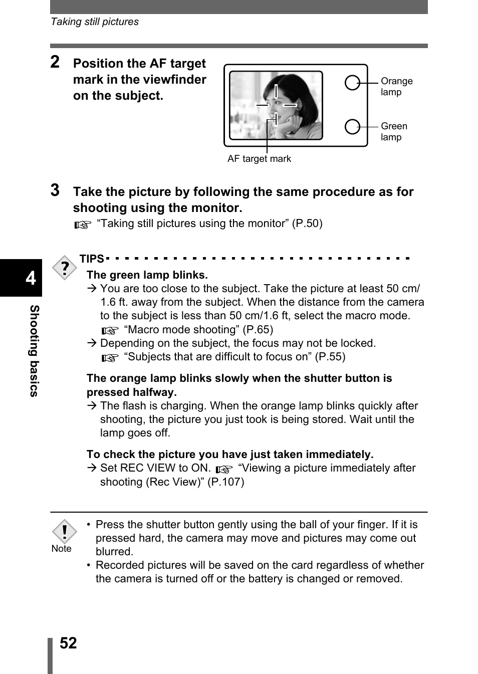 P.52 | Olympus Stylus 400 Digital User Manual | Page 53 / 173