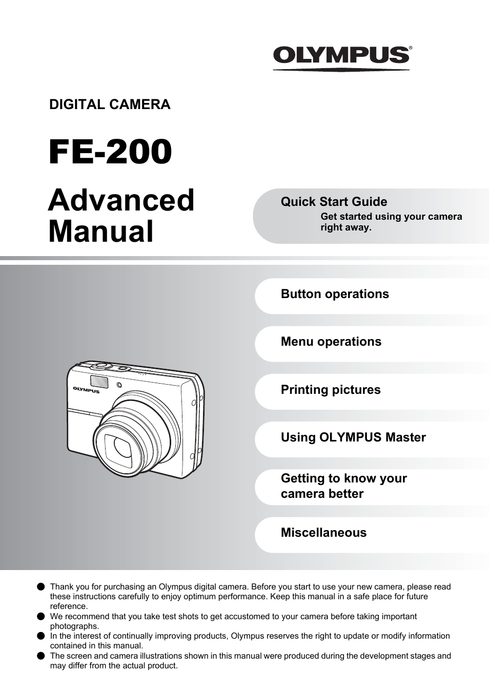 Olympus FE-200 User Manual | 78 pages