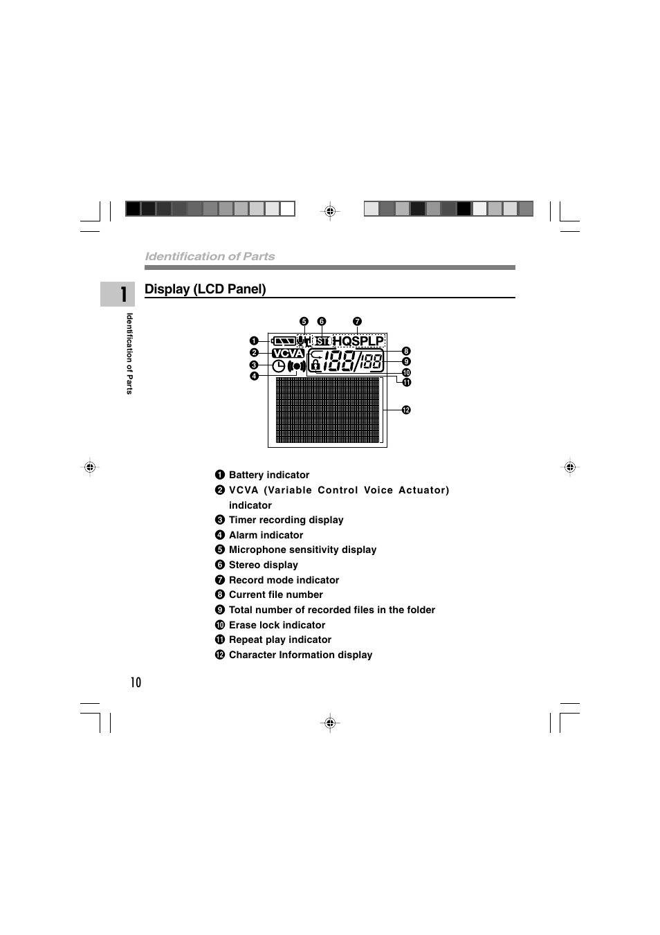 Display (lcd panel) | Olympus DS 2 User Manual | Page 10 / 64