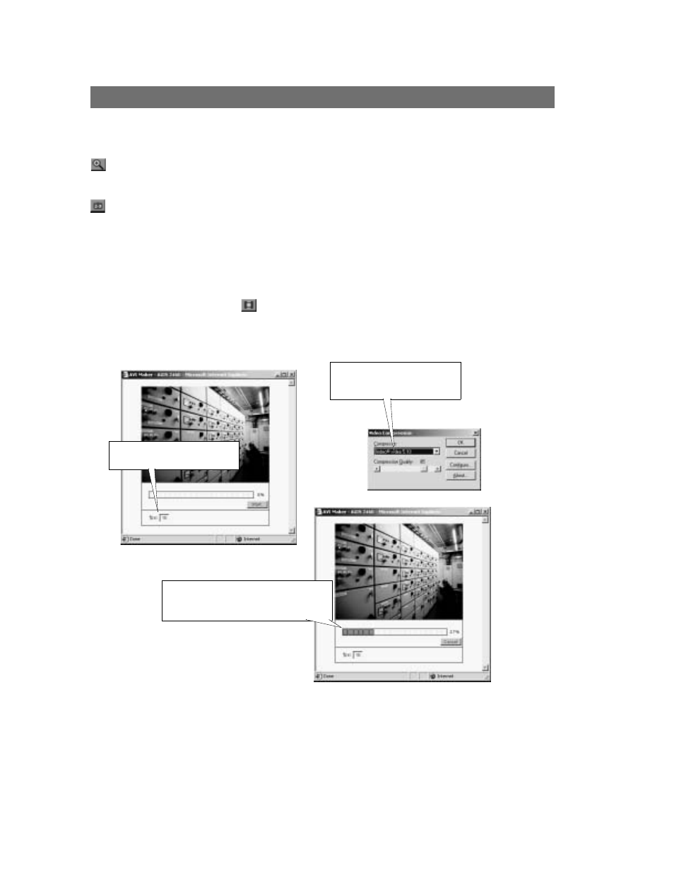 Creating an avi movie, Other functions | Axis Communications 2460 User Manual | Page 35 / 72