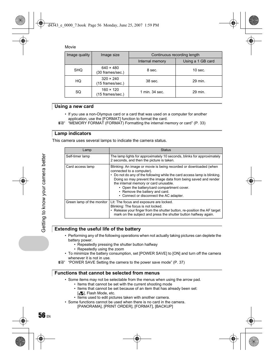 Olympus Stylus 790 SW User Manual | Page 56 / 84