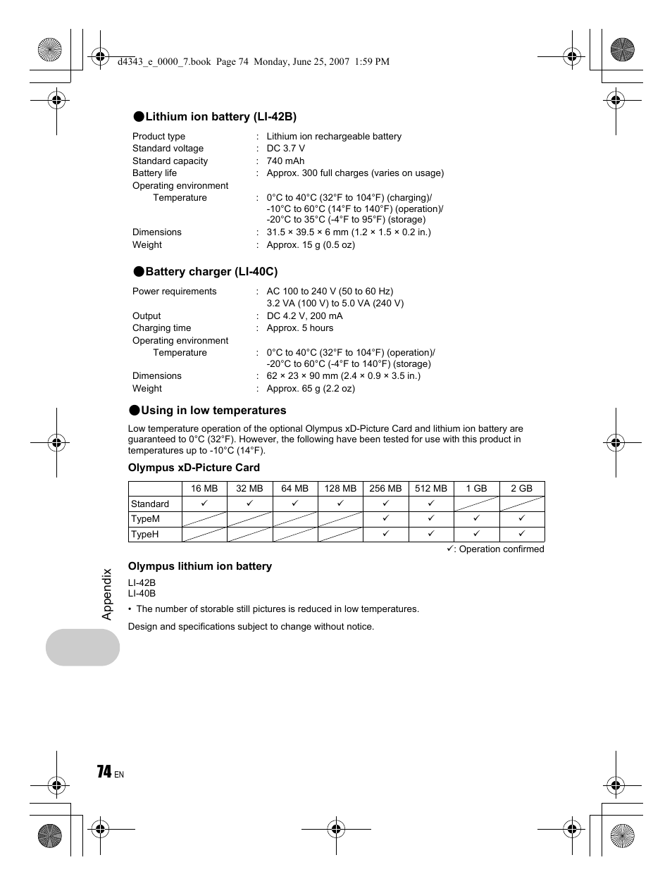 App endi x | Olympus Stylus 790 SW User Manual | Page 74 / 84