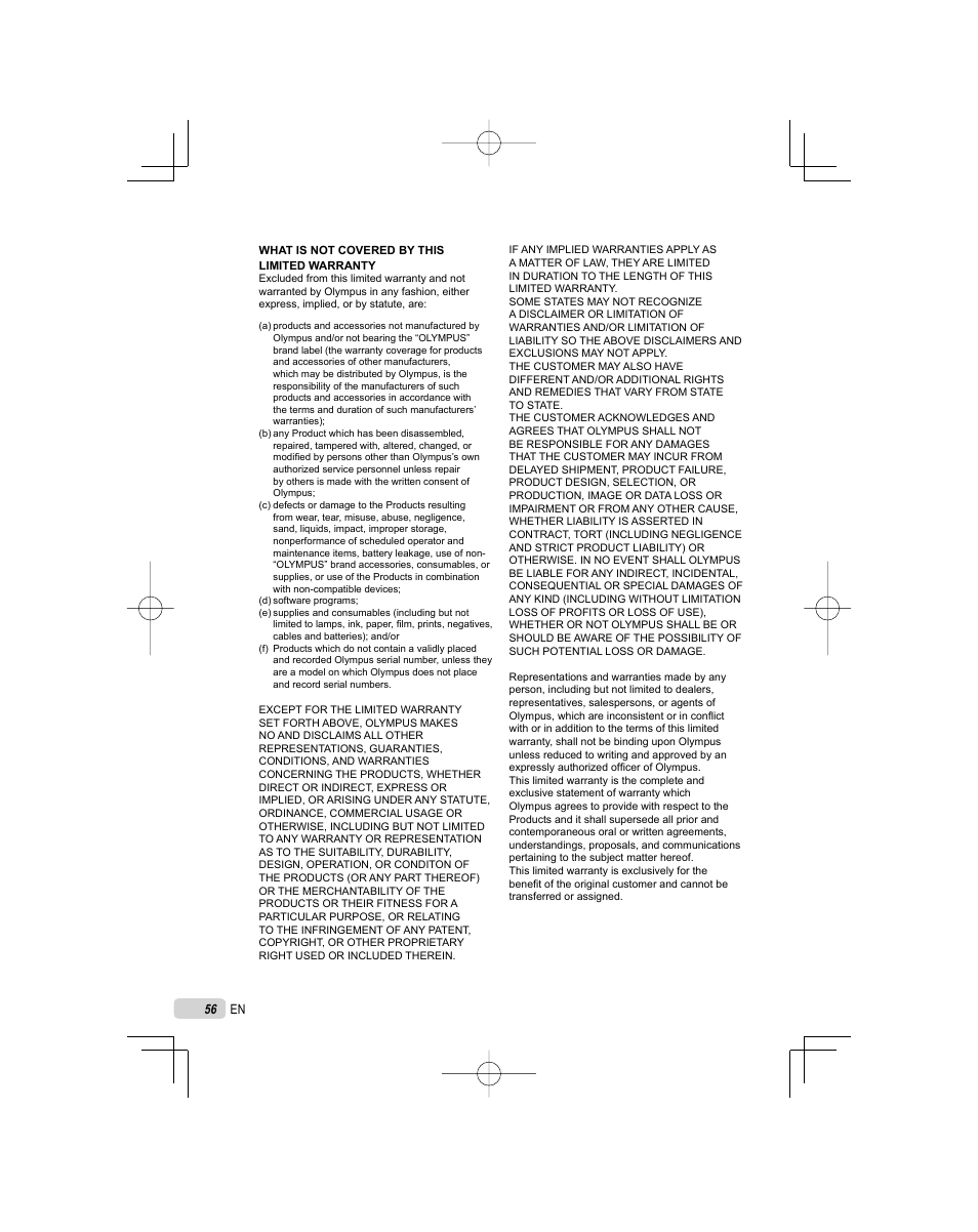 Olympus FE-5000 User Manual | Page 56 / 62