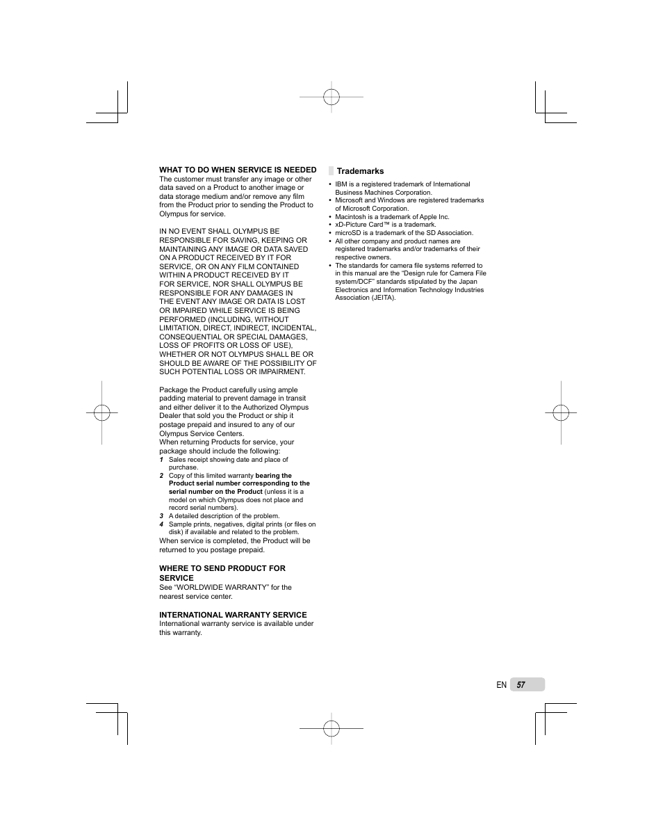 Olympus FE-5000 User Manual | Page 57 / 62