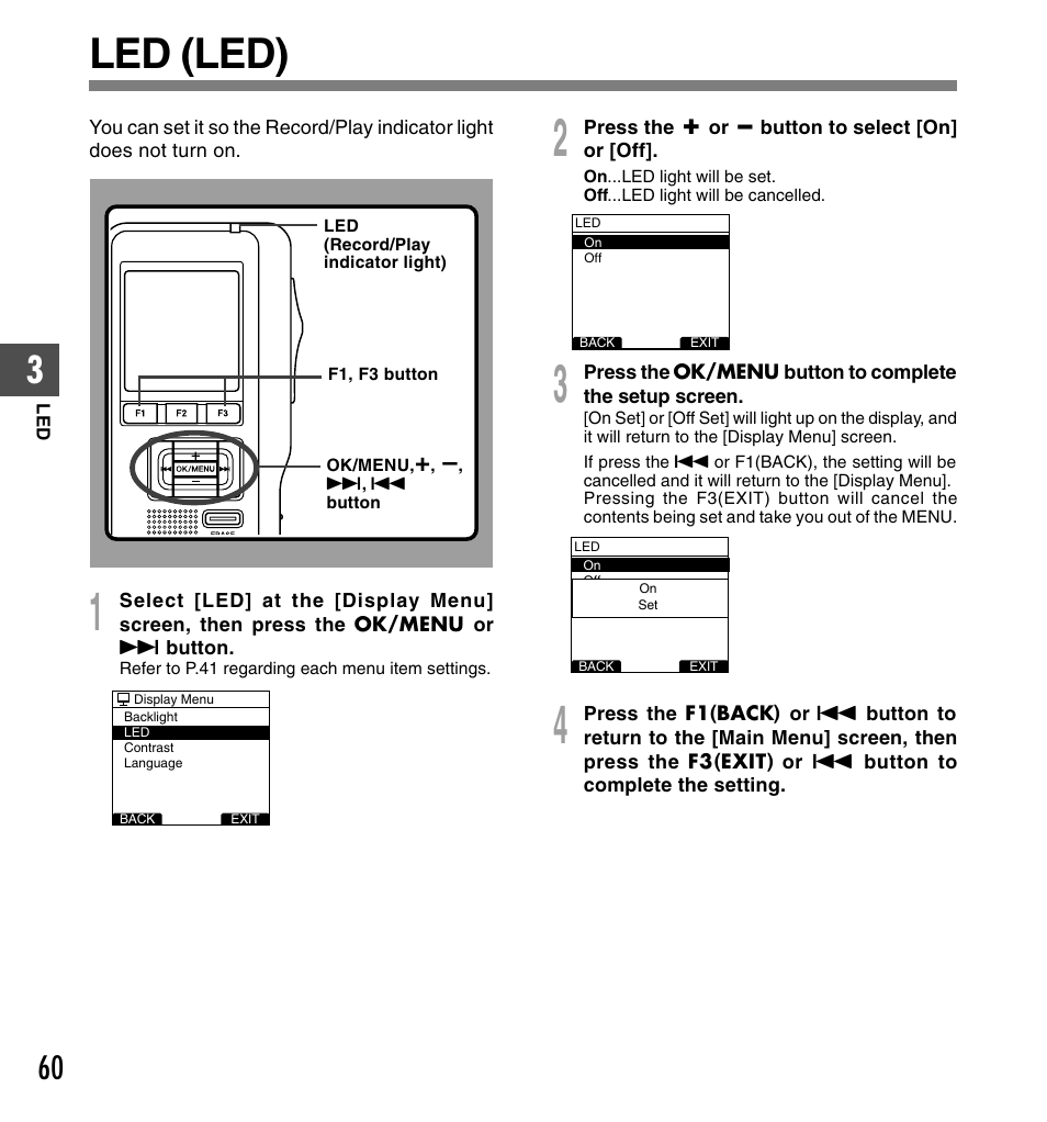 Led (led) | Olympus DS-5000ID User Manual | Page 60 / 83