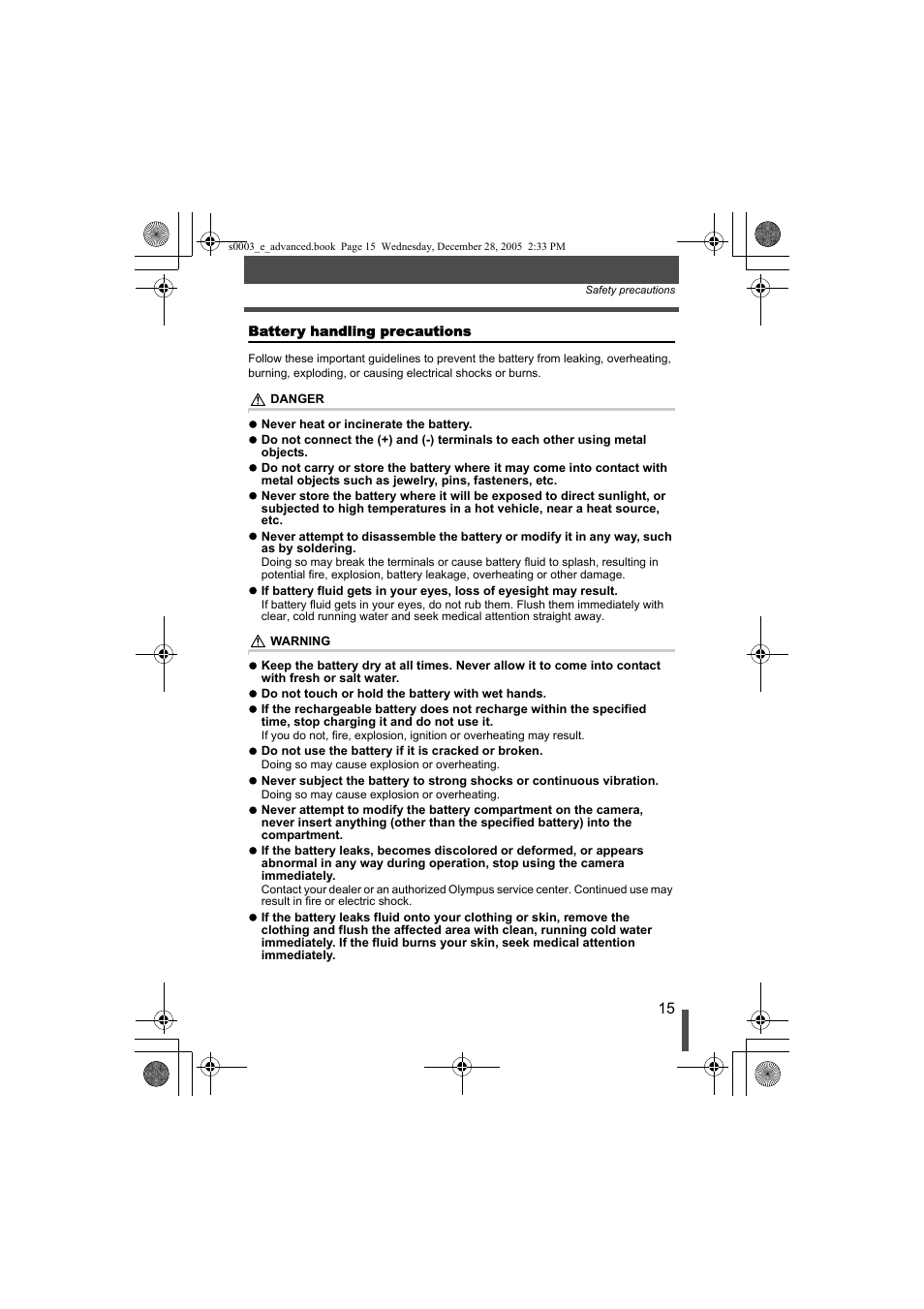 Olympus EVOLT E-330 User Manual | Page 15 / 196