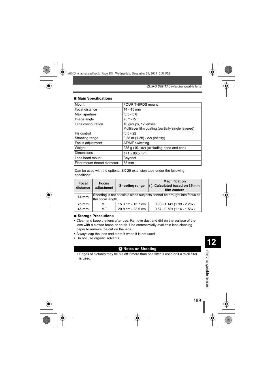 P. 189 | Olympus EVOLT E-330 User Manual | Page 189 / 196