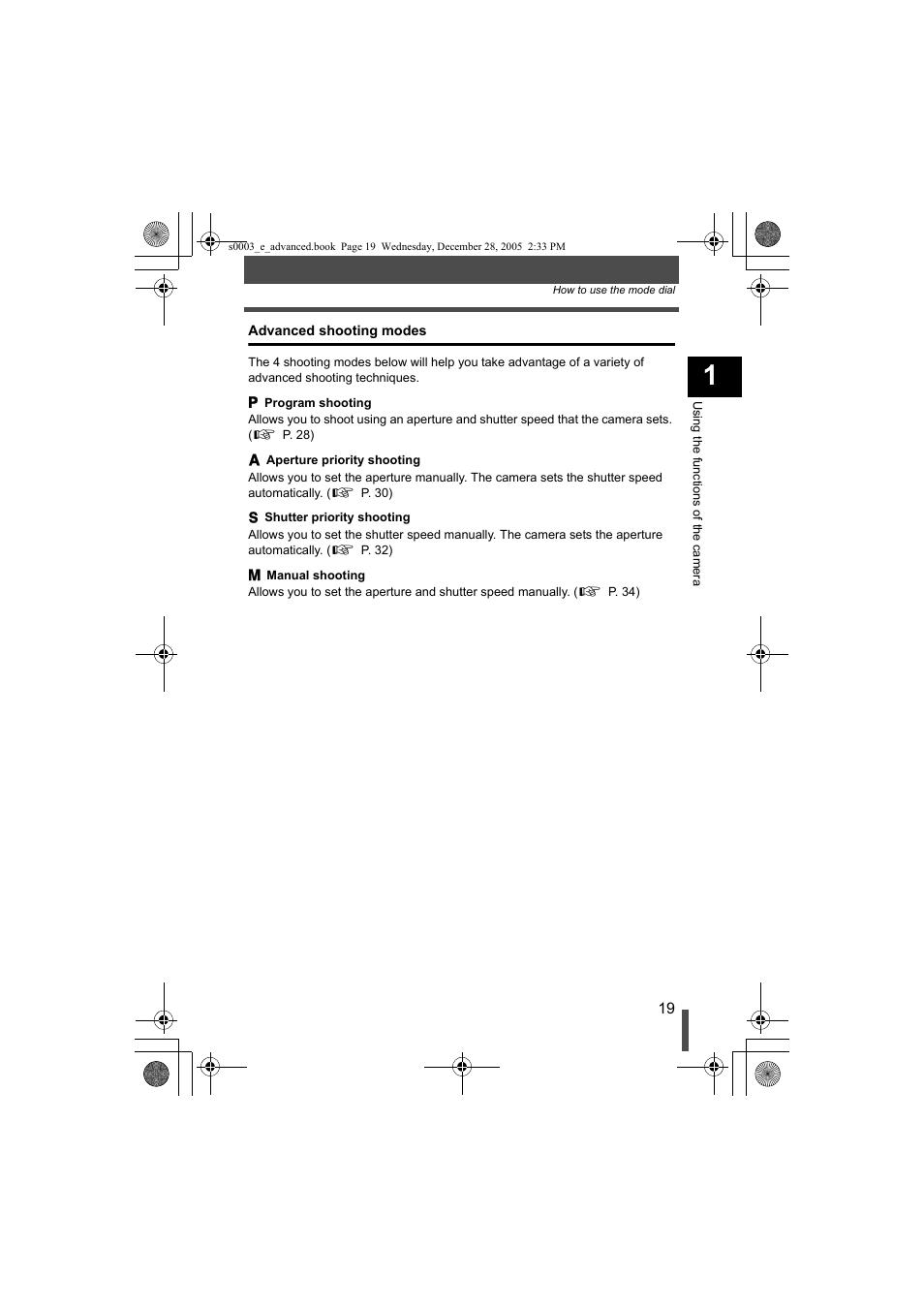 Advanced shooting modes | Olympus EVOLT E-330 User Manual | Page 19 / 196