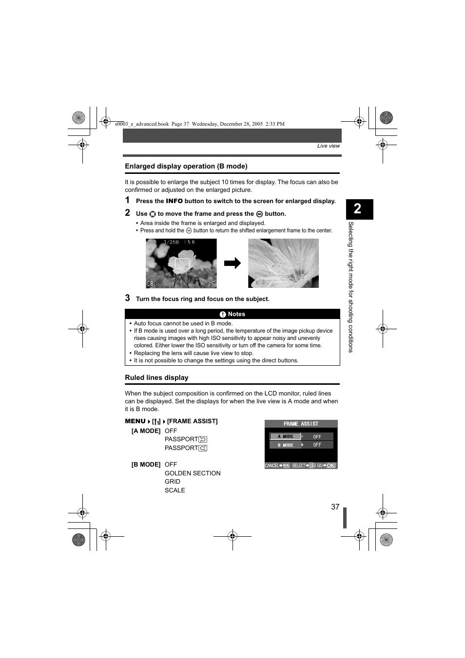 Olympus EVOLT E-330 User Manual | Page 37 / 196