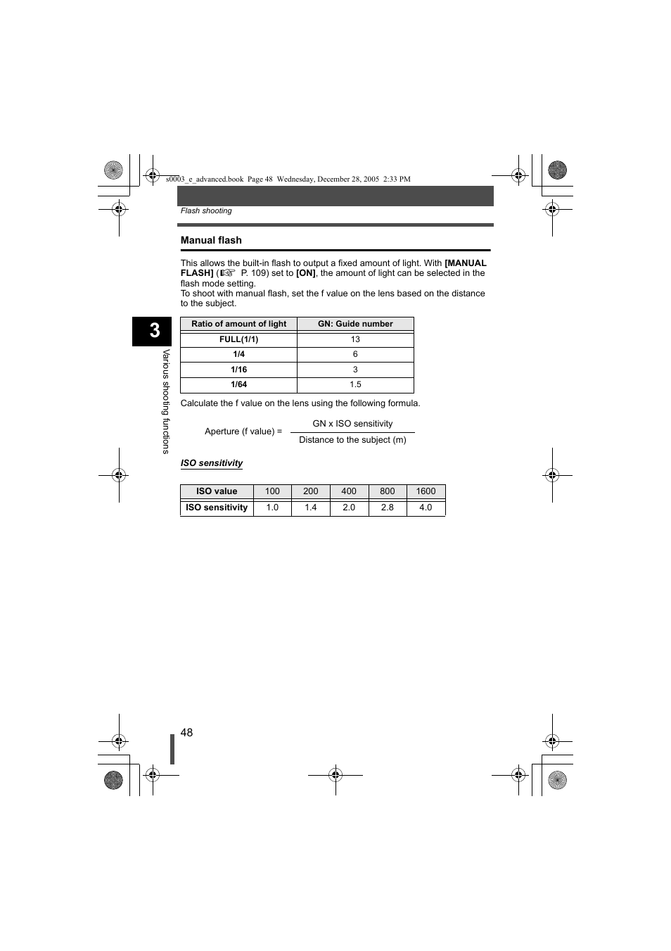 Manual flash | Olympus EVOLT E-330 User Manual | Page 48 / 196