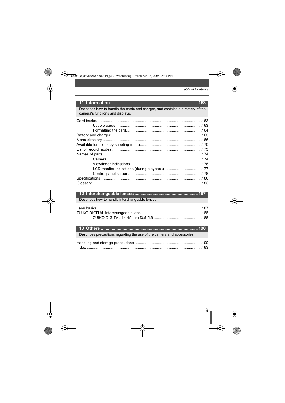 Olympus EVOLT E-330 User Manual | Page 9 / 196